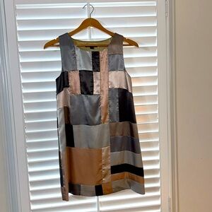 Color blocking cocktail dress